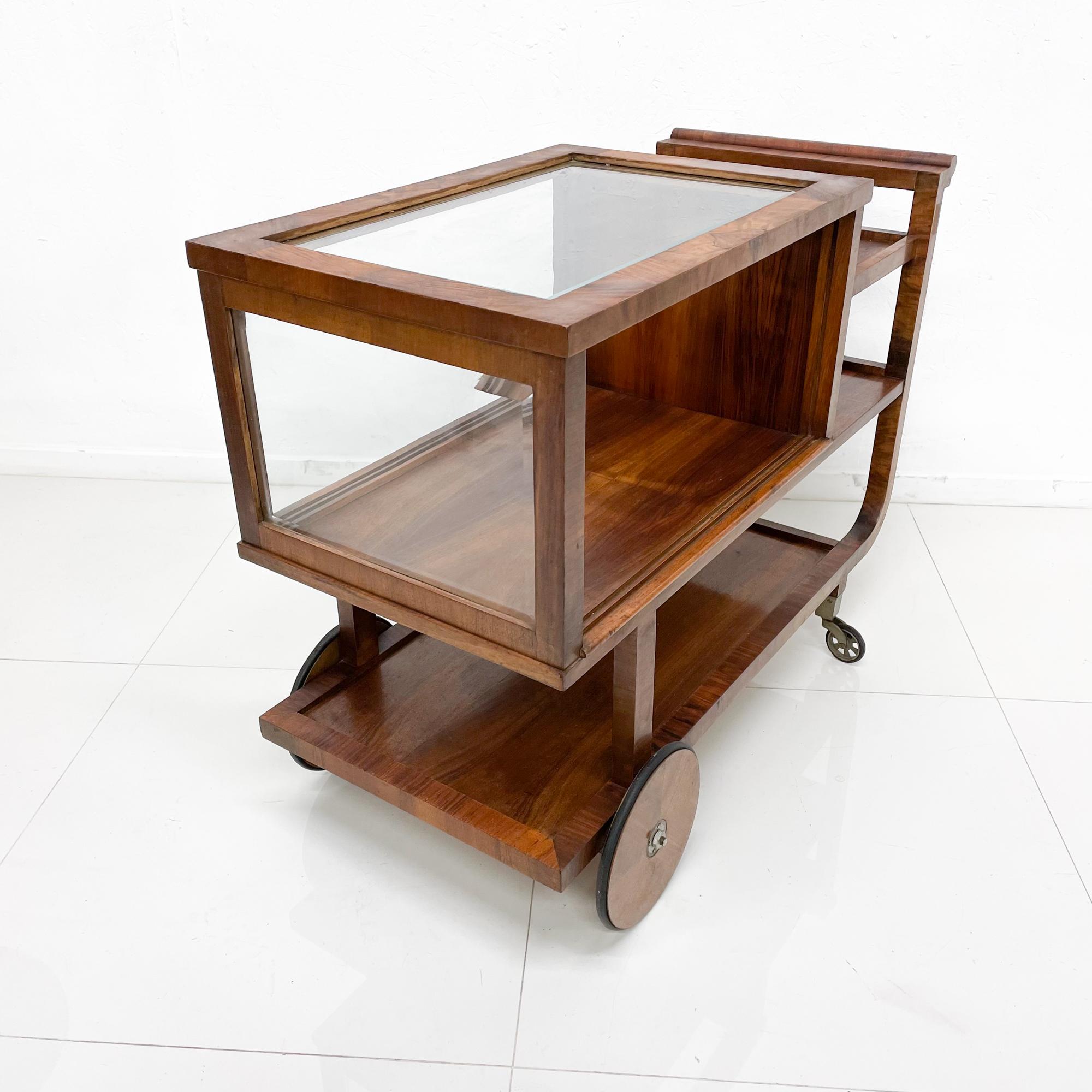 Trolley Service Bar Cart or Bakery Table in Rosewood Art Deco Period 6