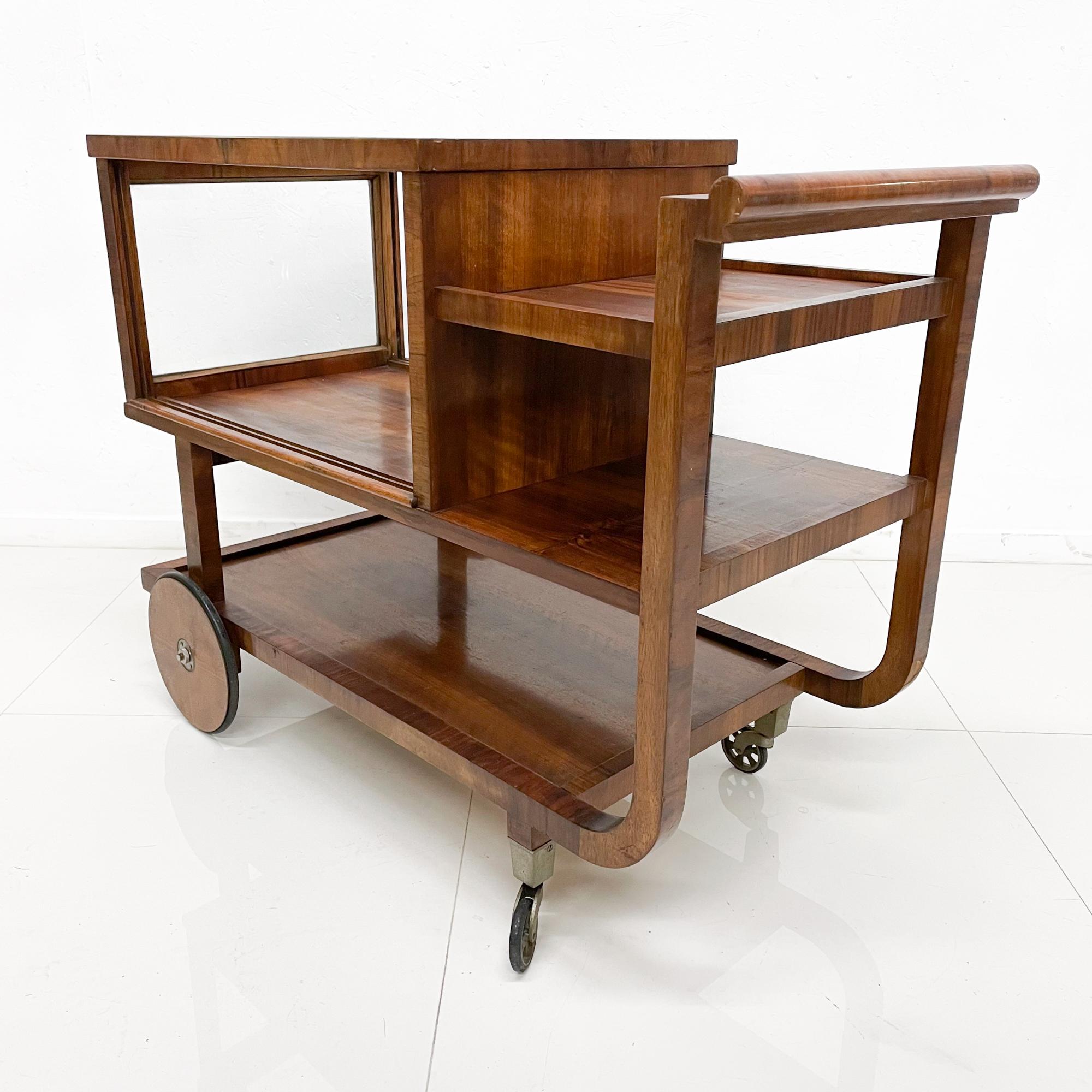 Trolley Service Bar Cart or Bakery Table in Rosewood Art Deco Period 2