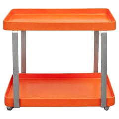 Trolley, Serving Barcart, Spage Age, Orange and Silver