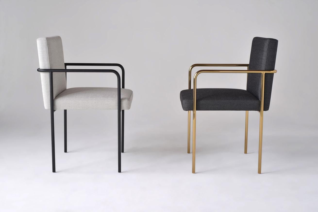The Trolley family from Phase Design addresses most seating needs in a simple yet sophisticated manner, helping create a polished and purposeful environment. The side chair is available in various metal finishes with or without arms.