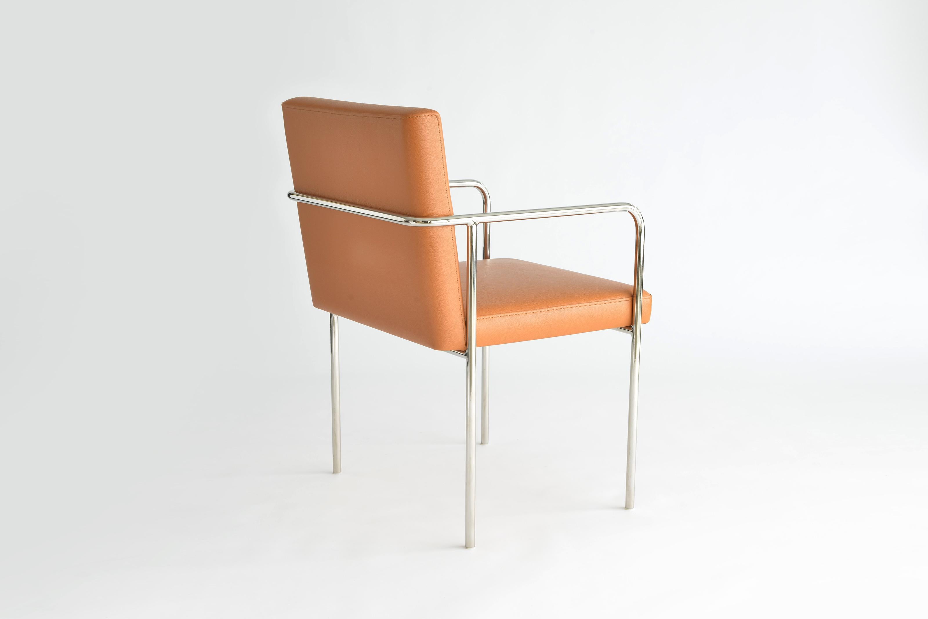 Modern Trolley Side Chair With Arms by Phase Design For Sale