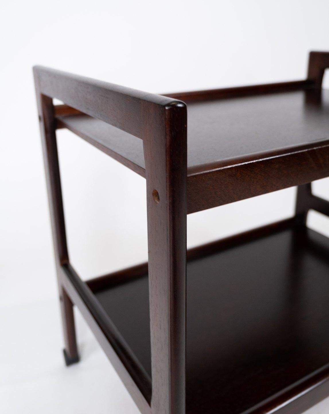 Mid-20th Century Trolley Table Made In Mahogany, Danish Design From 1960s For Sale