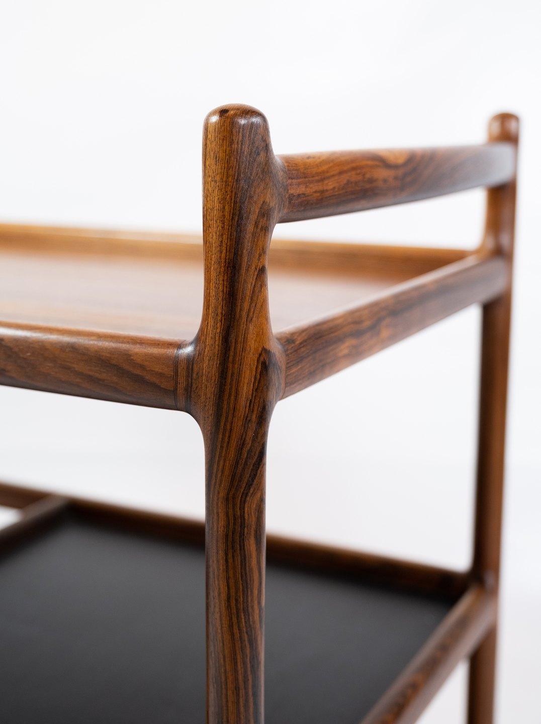 Scandinavian Modern Trolley Table in Rosewood Designed by Johannes Andersen, 1960s