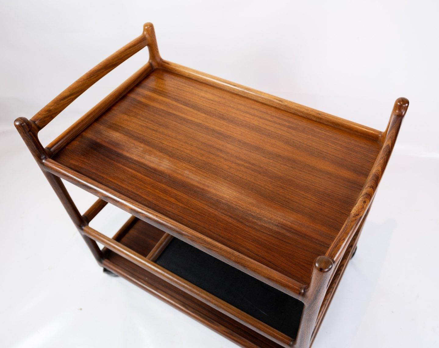 Trolley Table in Rosewood Designed by Johannes Andersen, 1960s In Good Condition In Lejre, DK