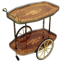 Trolley Table Side Table Trolley Bar Gold Inlaid Tea