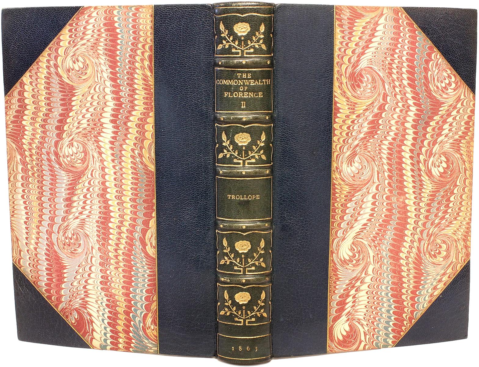 Trollope, History of the Commonwealth of Florence, 1st Ed. 1865 Leather Bound! In Good Condition In Hillsborough, NJ