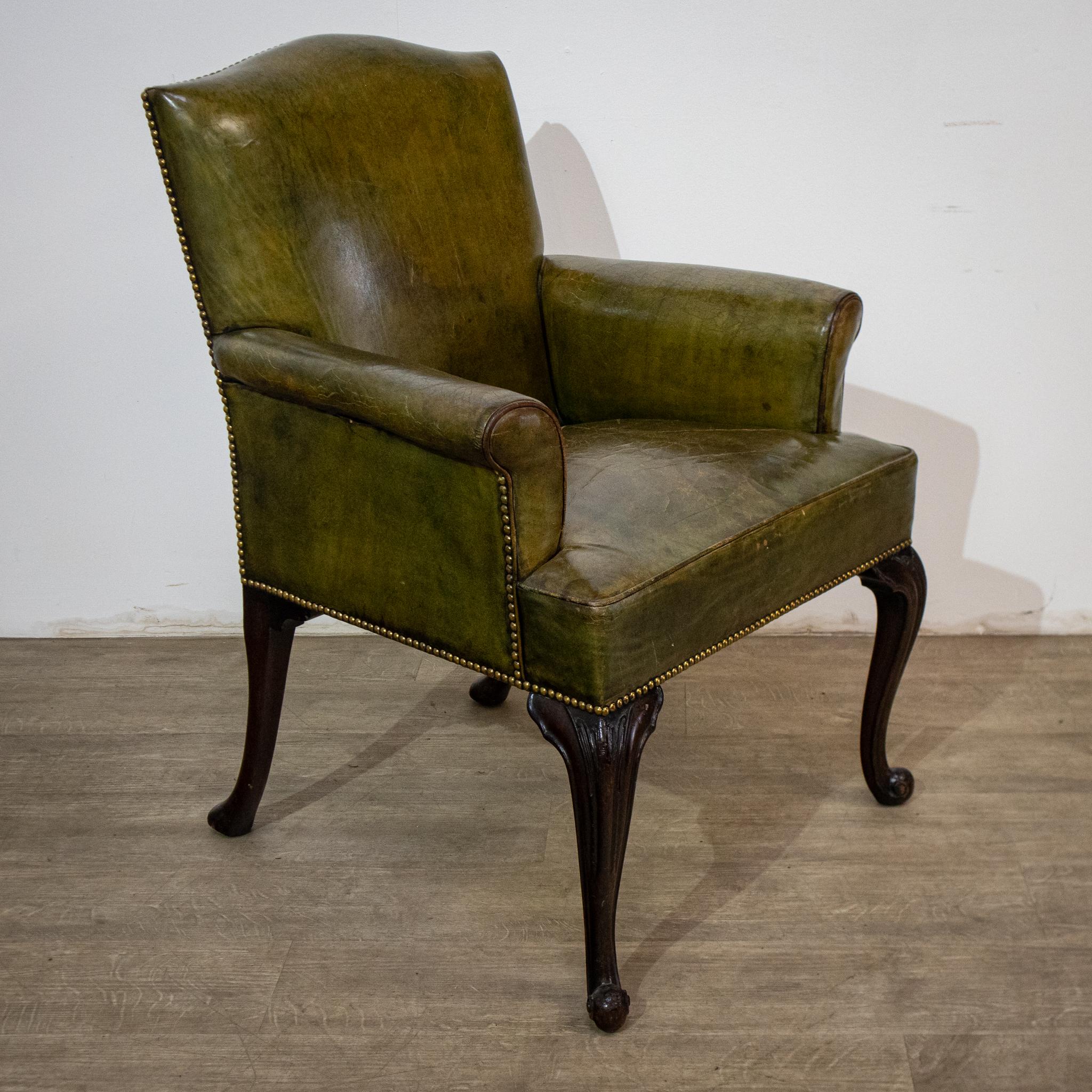 English Trollope & Sons Leather Desk Chair For Sale