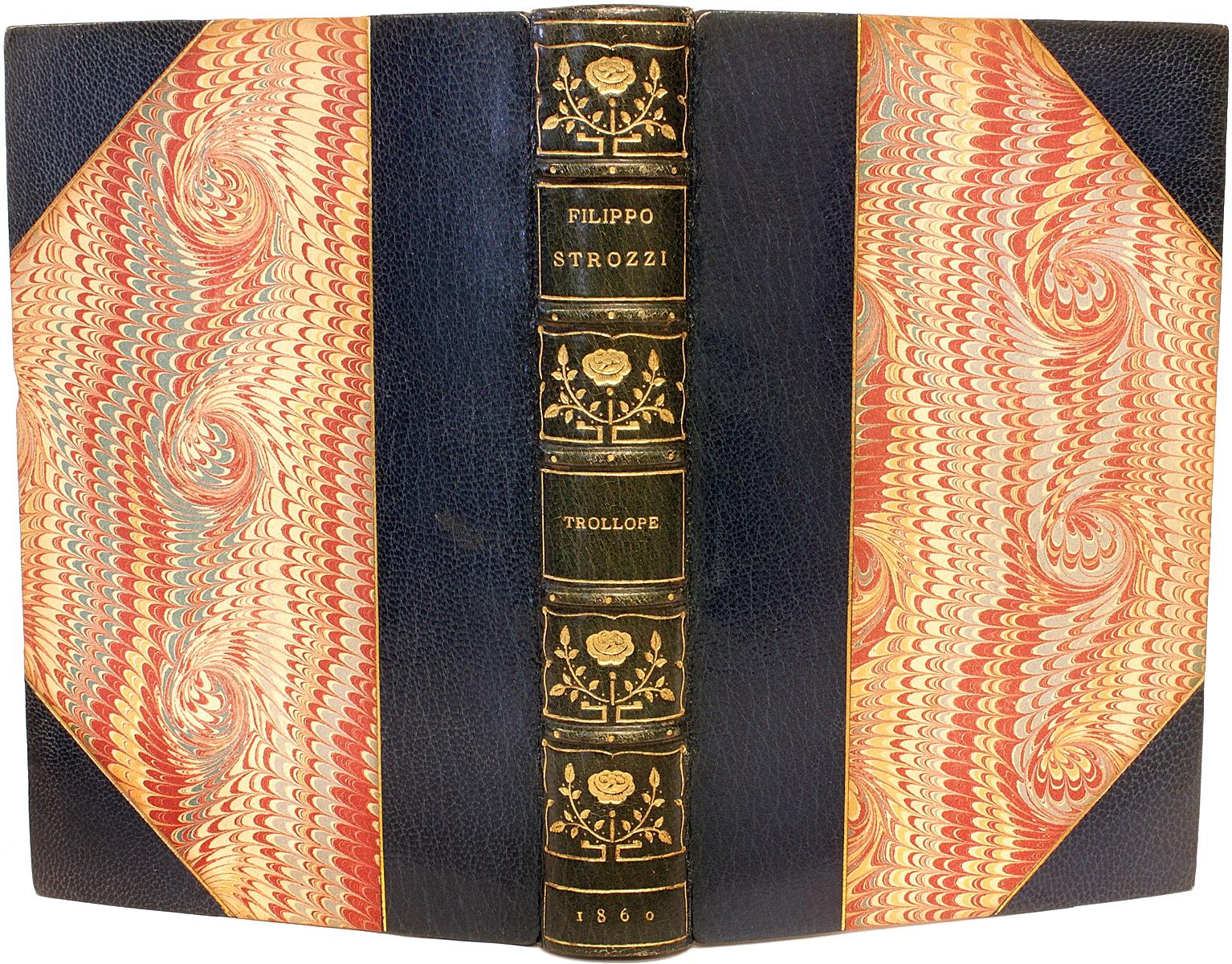 Milieu du XIXe siècle Trollope, T. Adolphus, Filippo Strozzi, première édition, 1860 Livrée en cuir ! en vente