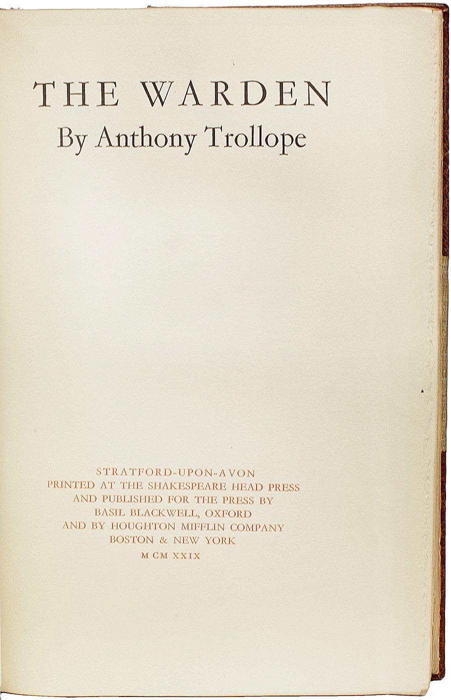 TROLLOPE. Las novelas de Barsetshire. CON UN FRAGMENTO MANUSCRITO - 14 VOLÚMENES - 1929 en venta 1
