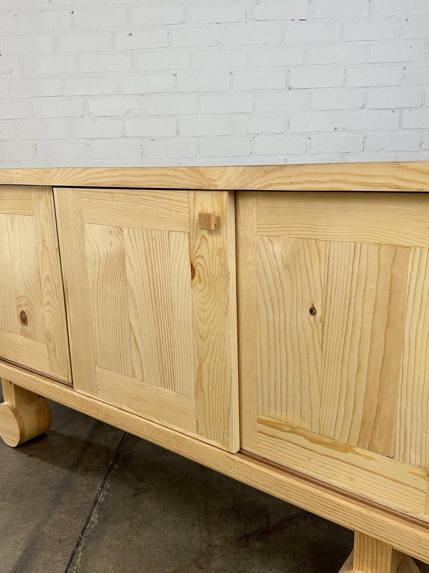 Trolly Credenza in Pine For Sale 4