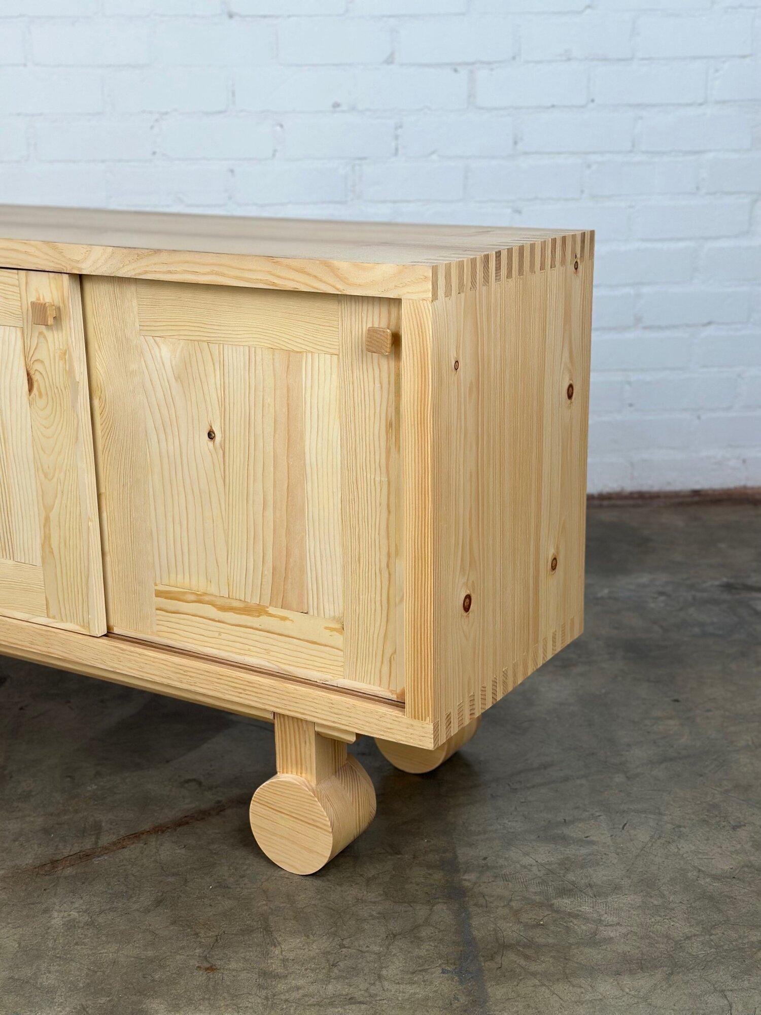 American Trolly Credenza in Pine For Sale