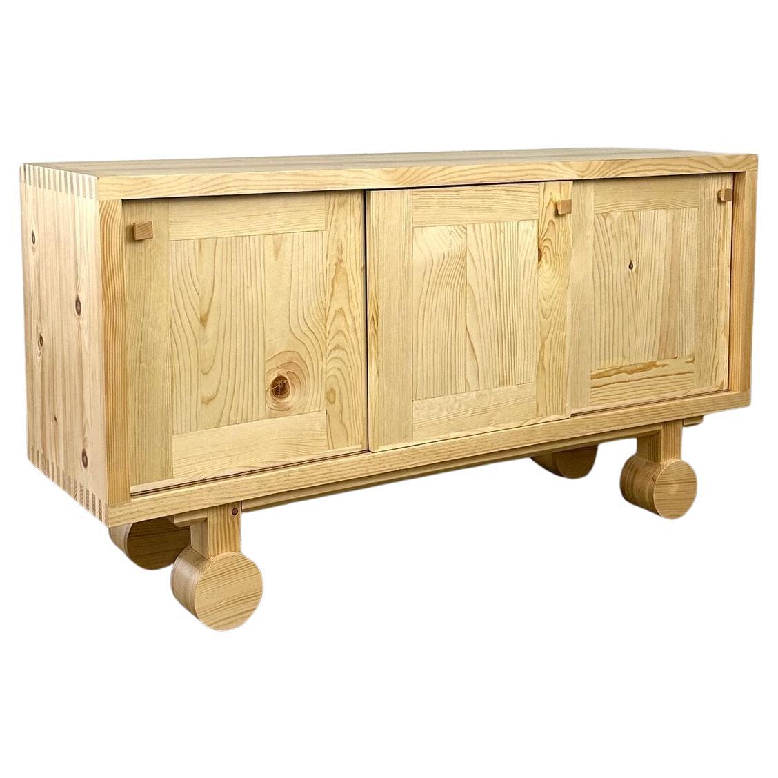 Trolly Credenza in Pine For Sale