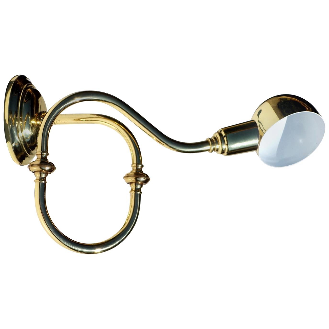 "Tromba" LP15 by Luigi Caccia Dominioni for Azucena Brass Wall Lamp