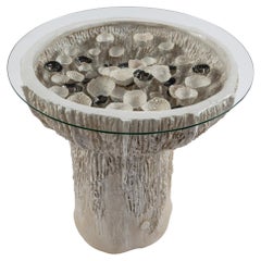 Trombetta Table in Glazed Ceramic and Stoneware by Trish DeMasi