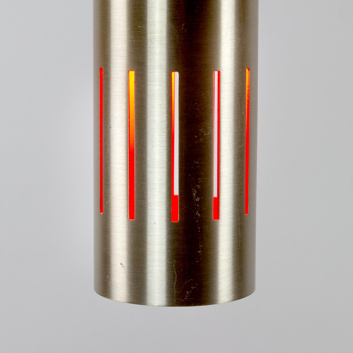 Trombone Ceiling Light by Jo Hammerborg, Denmark, 1960s In Good Condition In Berkhamsted, GB