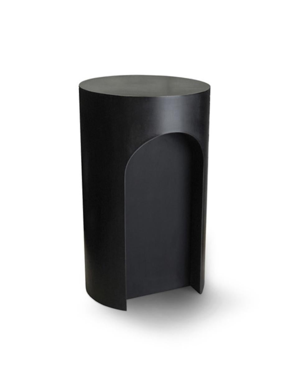 Trombone Foot stool by LK Edition
Dimensions: Diameter 47 x Height 30 cm 
Materials: Black patinated bronze. 

It is with the sense of detail and requirement, this research of the exception by the selection of noble materials and his culture of the