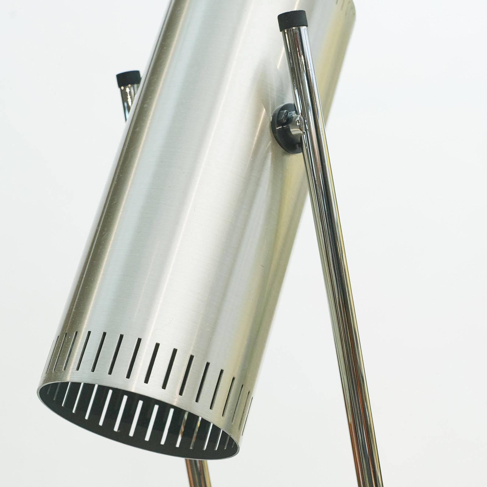 Danish Trombone Vintage Aluminum Table Lamp by Jo Hammerborg, Fog & Morup