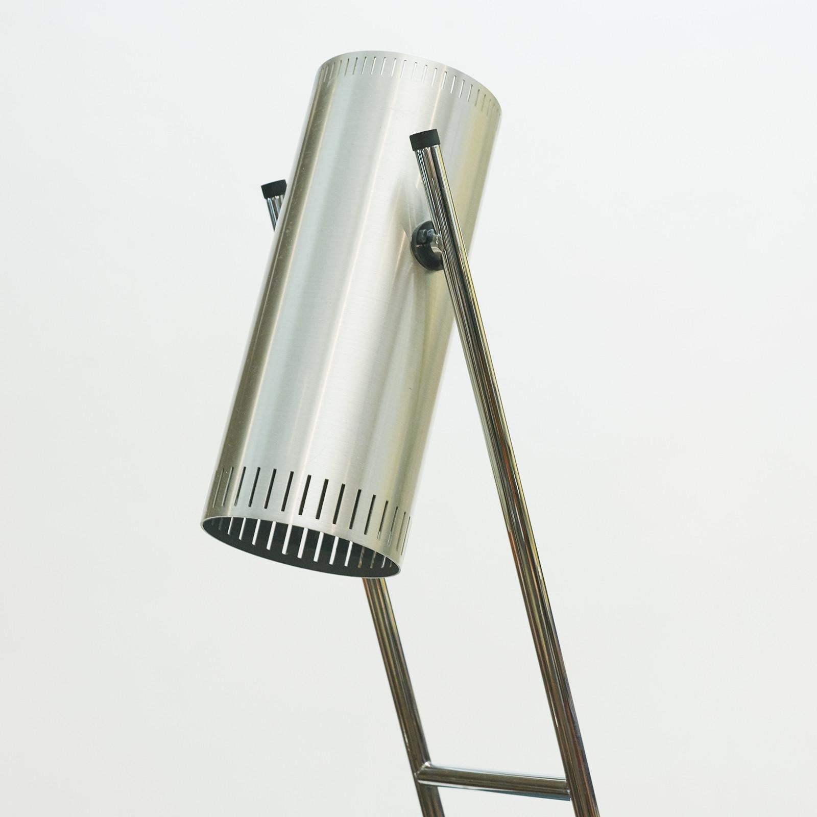 Metal Trombone Vintage Aluminum Table Lamp by Jo Hammerborg, Fog & Morup