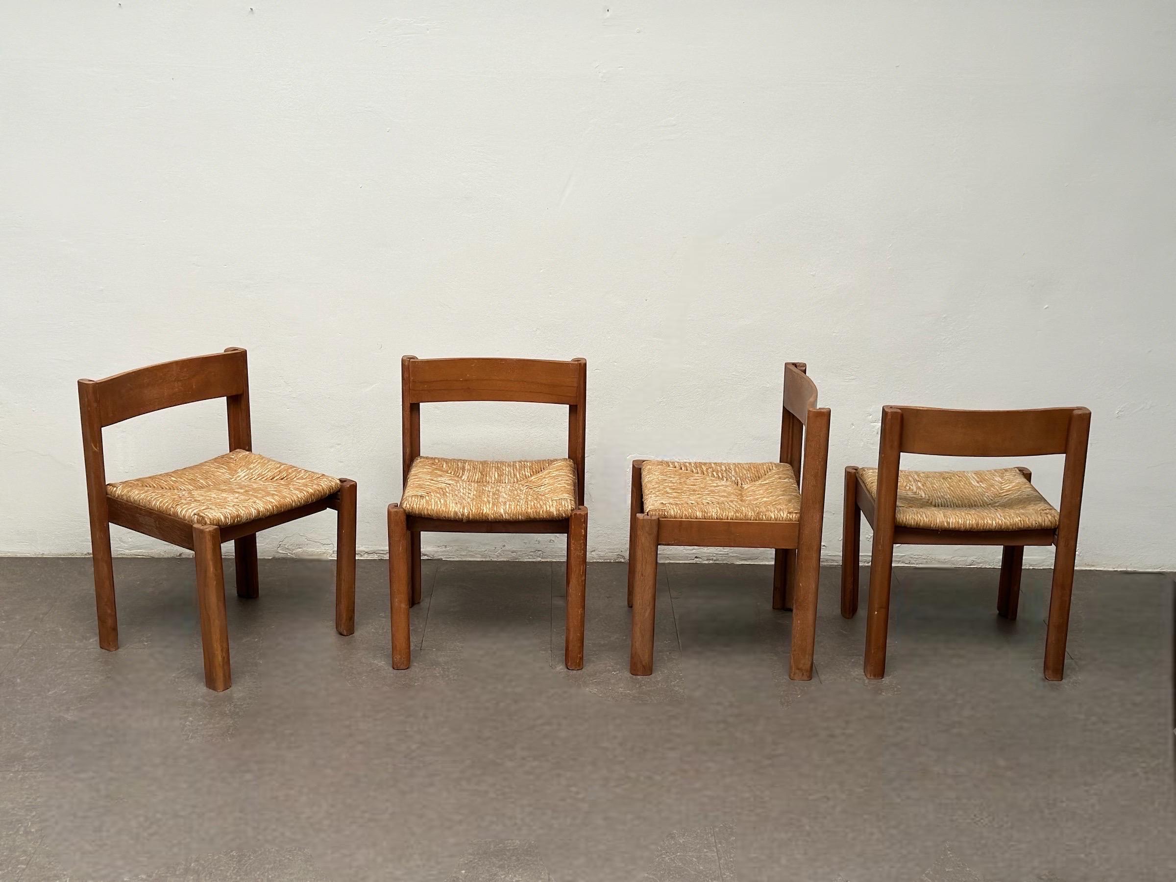 italien Chaises de salle à manger Tromella de Giovanni Ausenda pour Ny Form, 1970, ensemble de quatre pièces