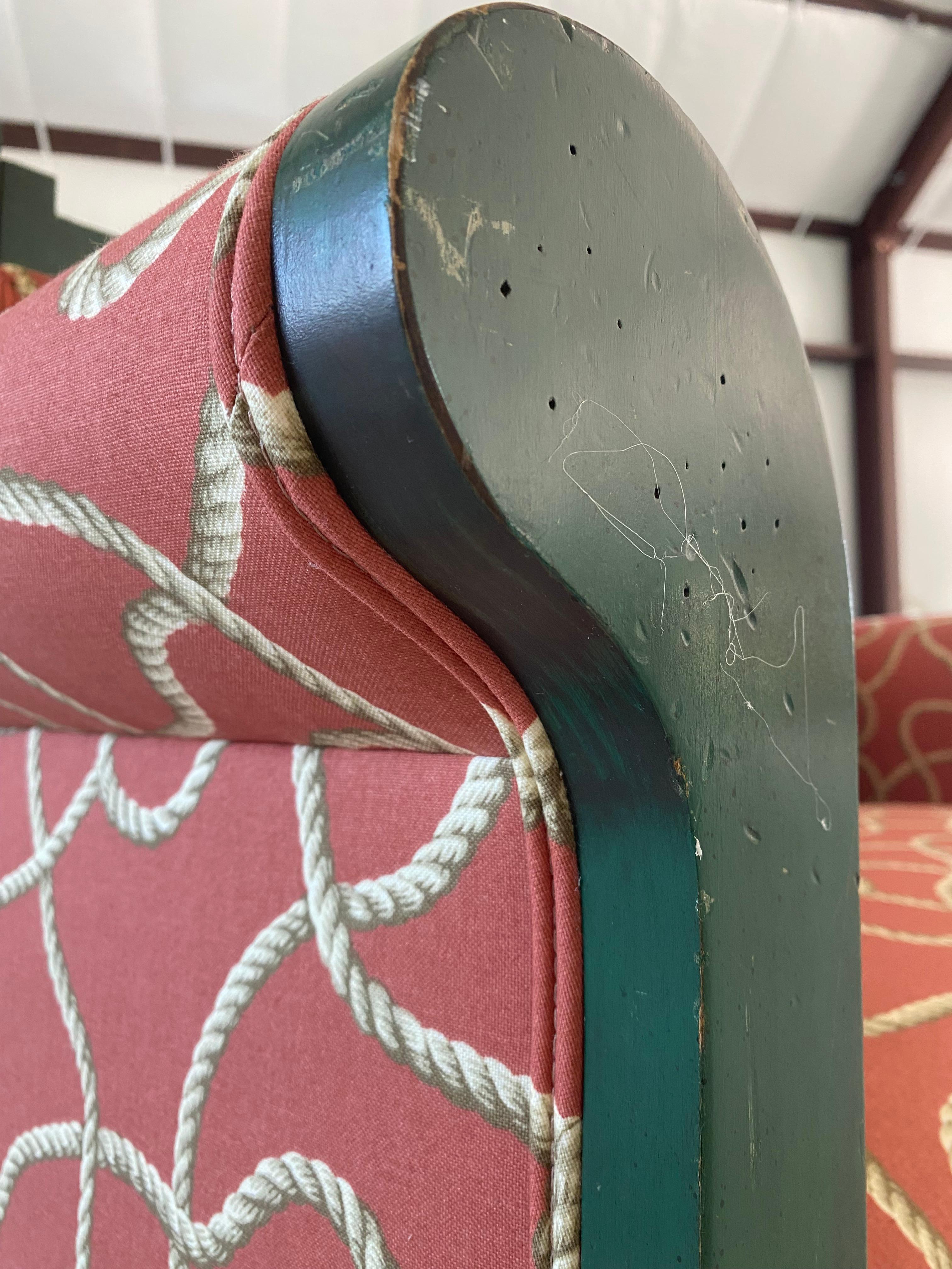 Tromp l'Œil Surrealist-Style Folk Art Settee Bench For Sale 5