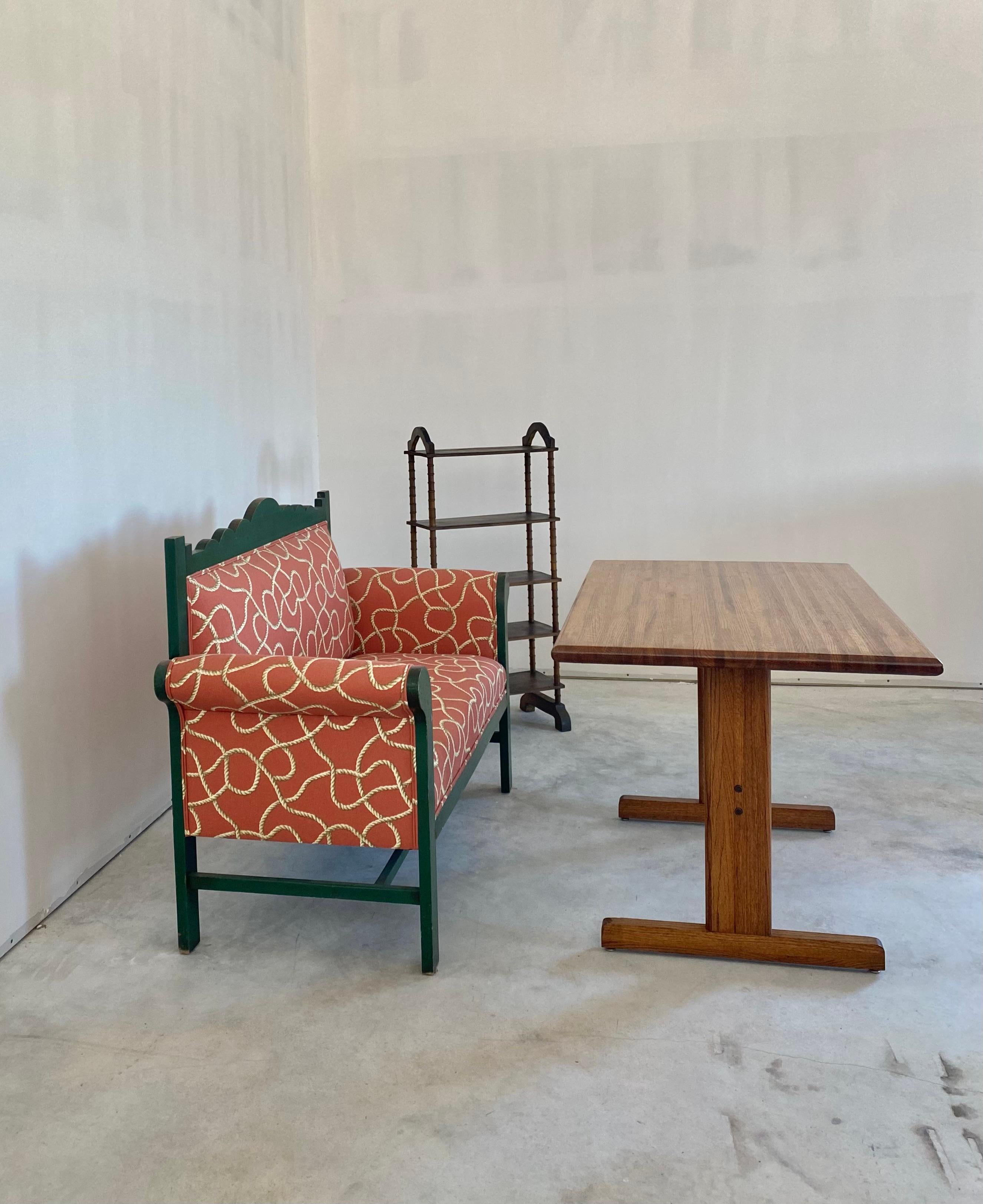 Fait main Banquette Tromp l'Œil Art populaire de style surréaliste en vente