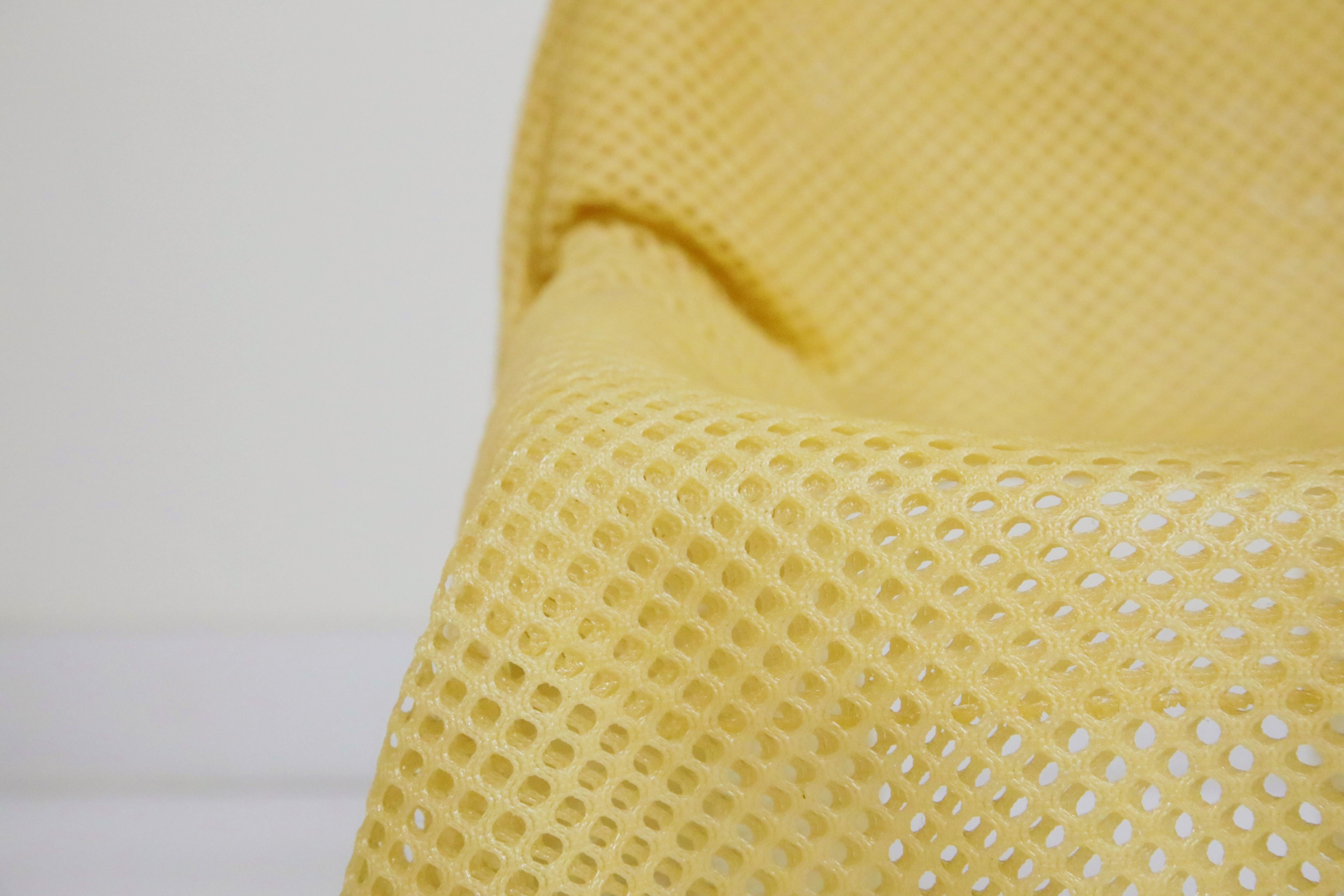 Tromp L'oeil Yellow Folded Fabric and Resin Ghost Chair 2