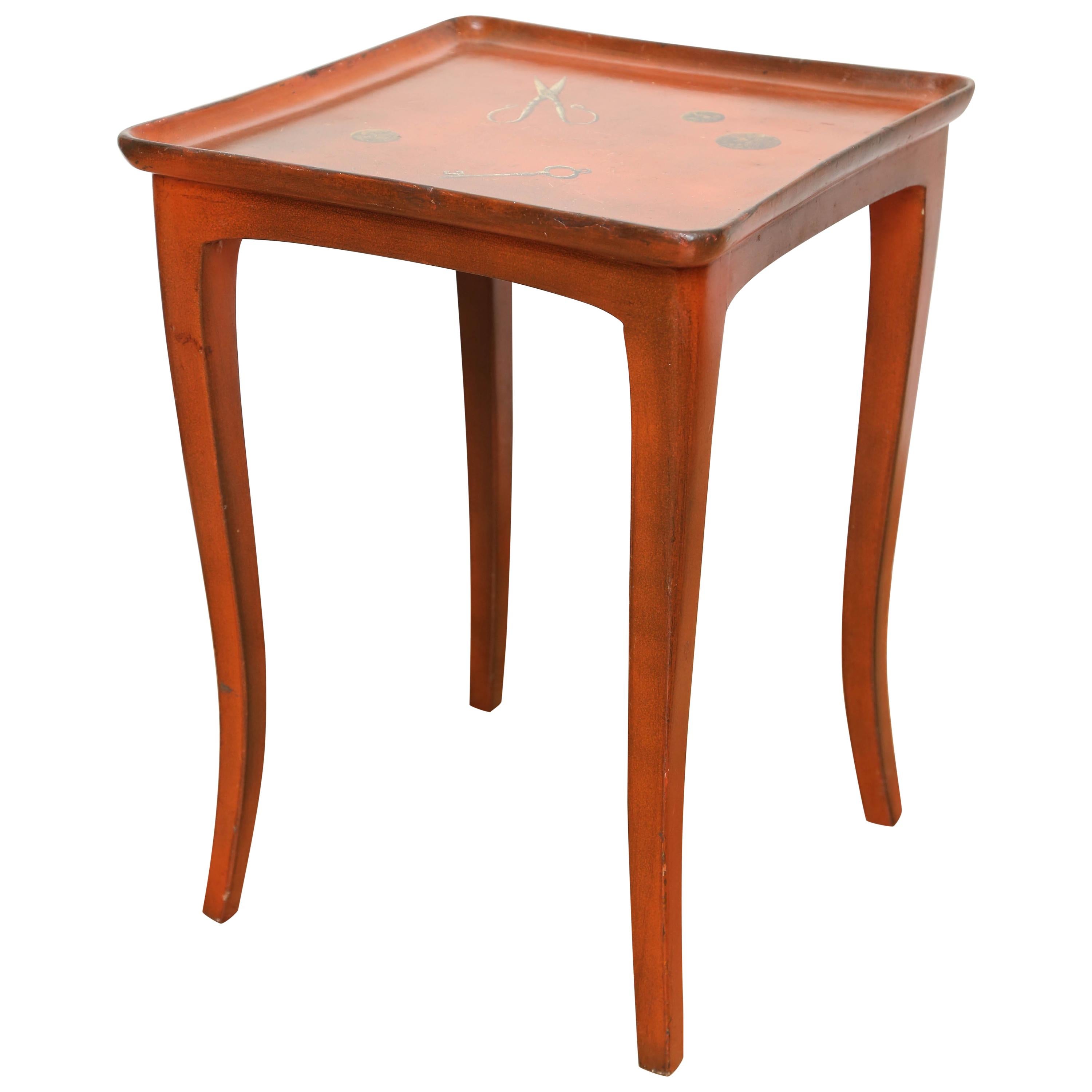 Trompe L' Oeil Side Table For Sale