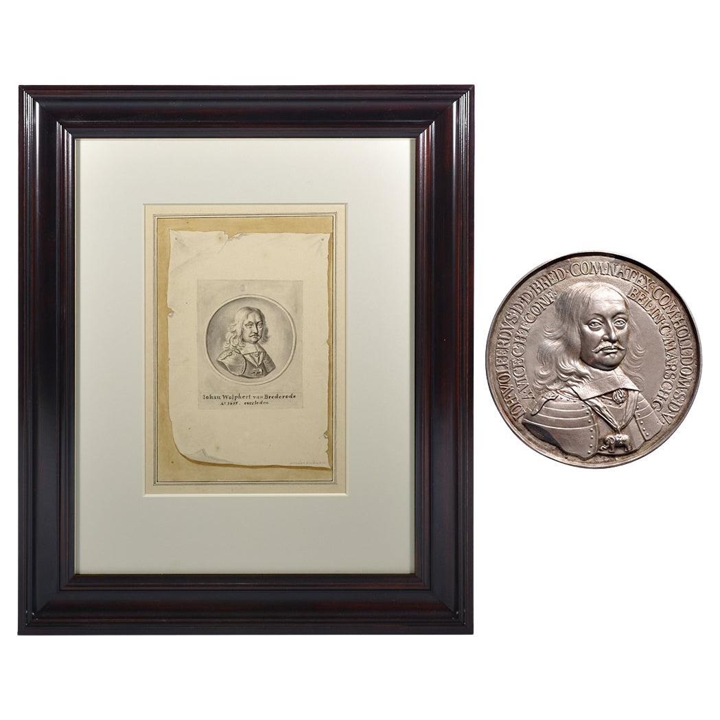 Trompe l'oeil y medalla de plata de Jan Wolfert van Brederode en venta