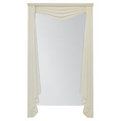 Trompe L'oeil Carved, Draped and Lacquered Mirror