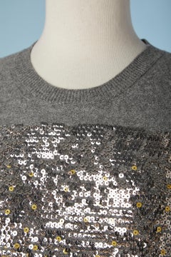 "Trompe l'oeil" cashmere, sequin and silk cocktail dress Louis Vuitton