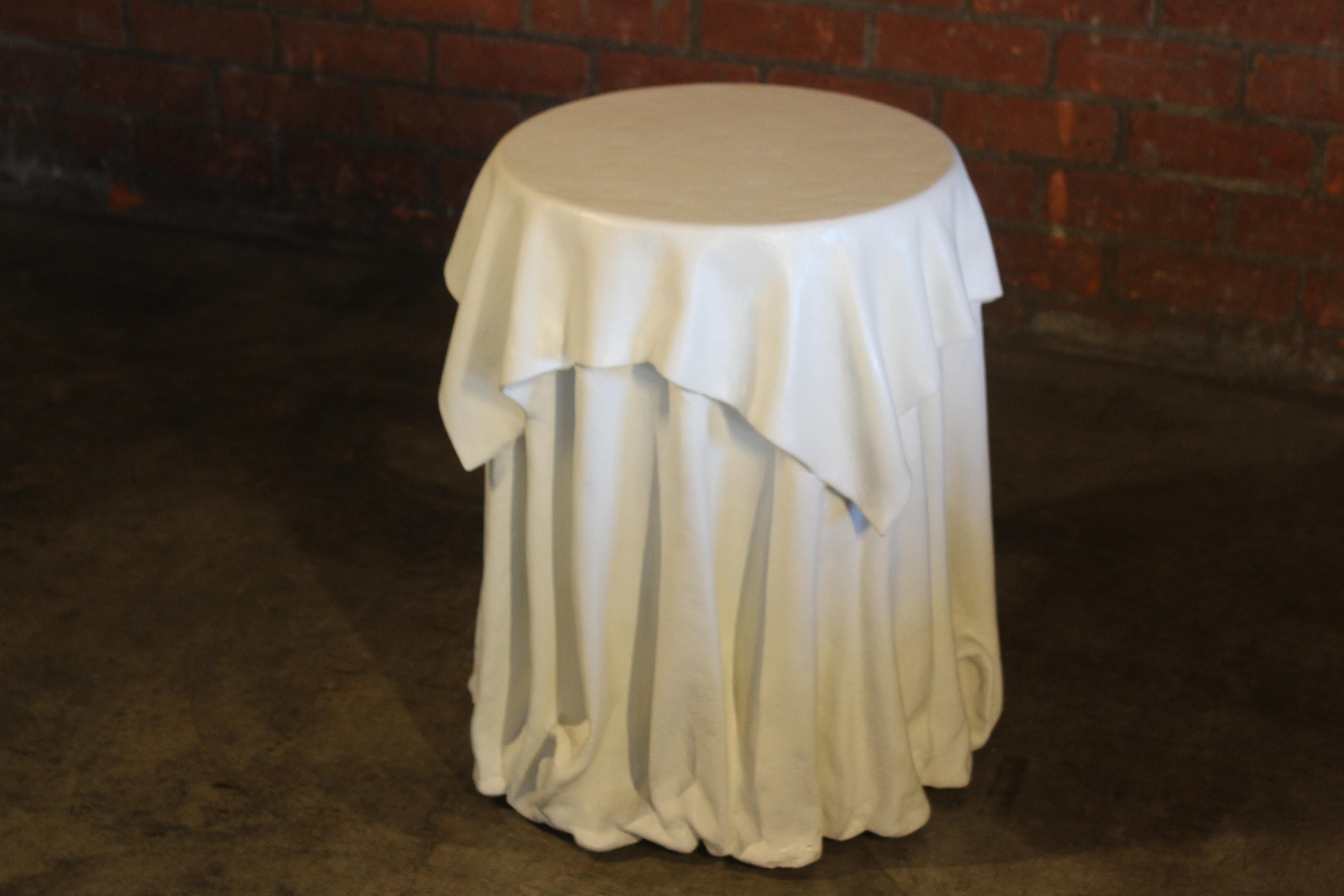 Trompe-L'oeil Draped Plaster Table After John Dickinson, 1980s In Good Condition In Los Angeles, CA
