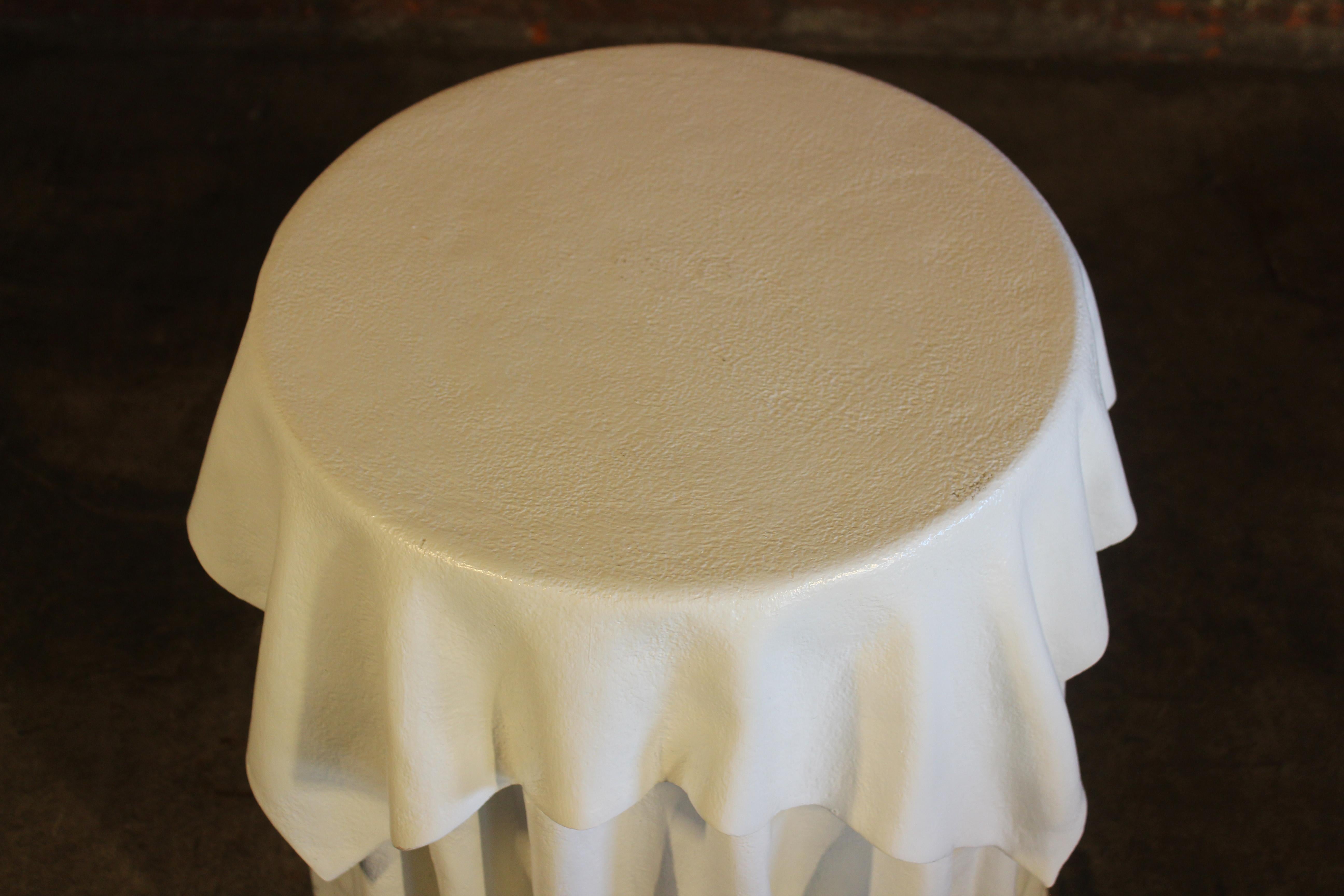 Late 20th Century Trompe-L'oeil Draped Plaster Table After John Dickinson, 1980s