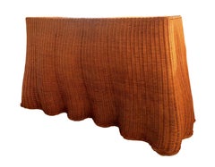 Trompe L'Oeil Draped Wicker Console Table