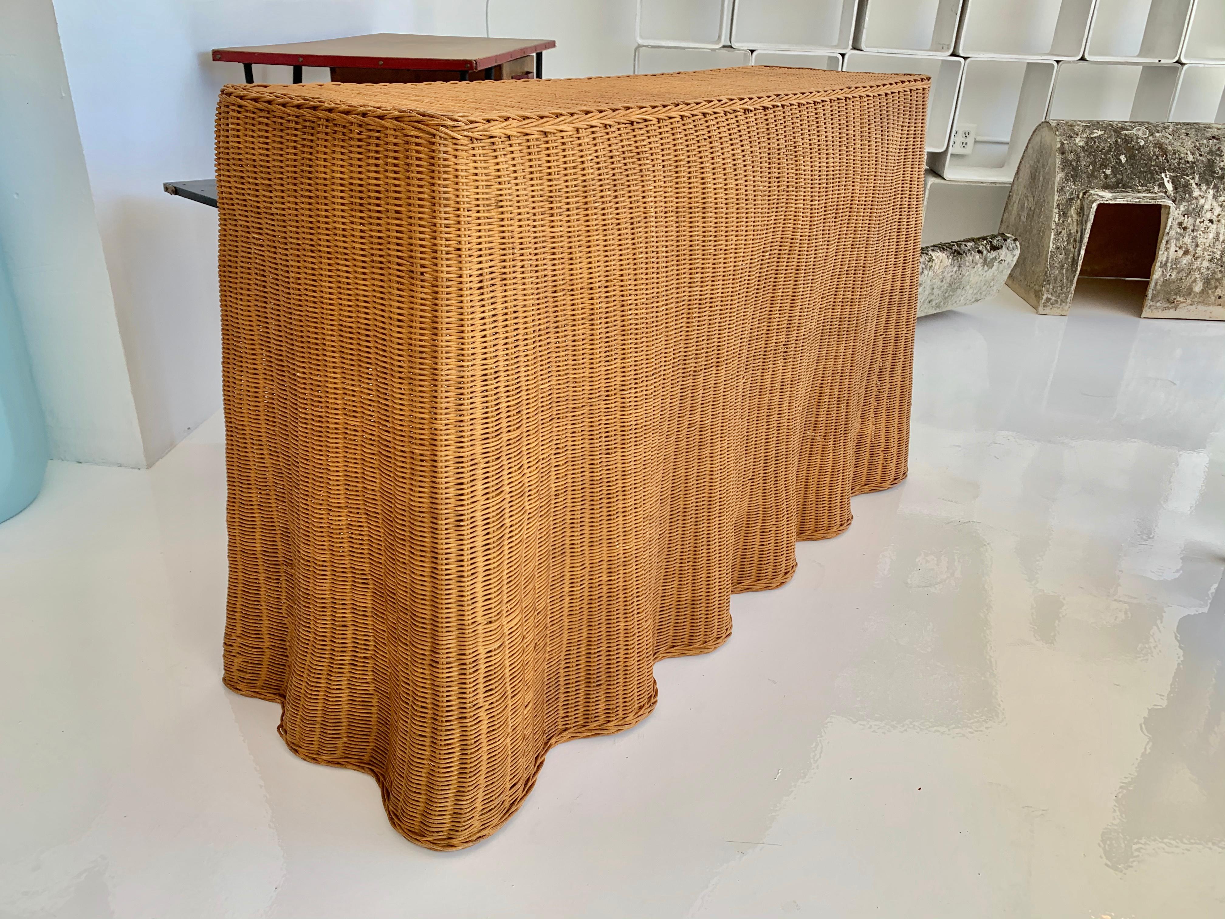 Trompe L'Oeil Draped Wicker 