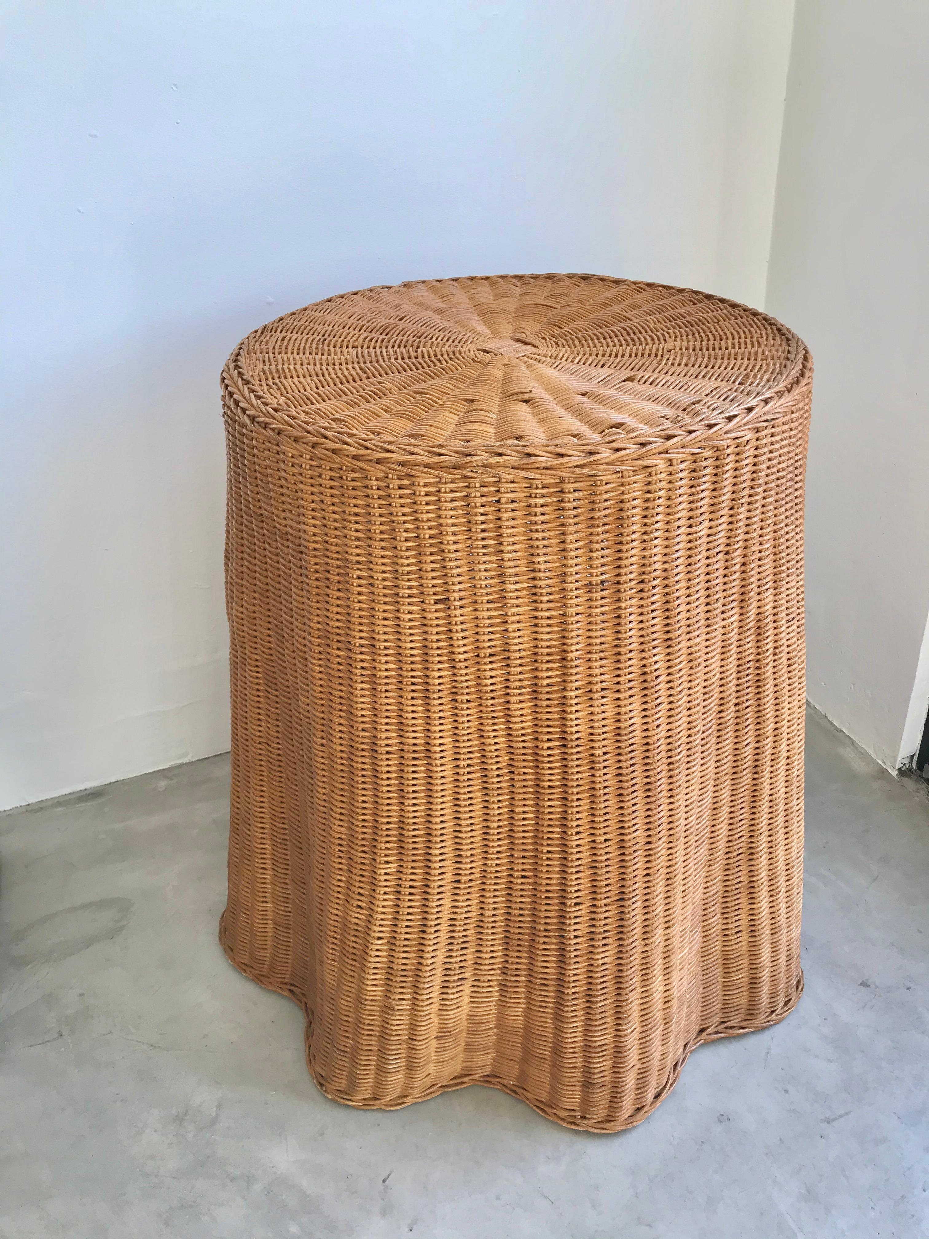 Late 20th Century Trompe L'oeil Draped Wicker 