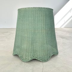 Trompe L'oeil Draped Wicker Side Table
