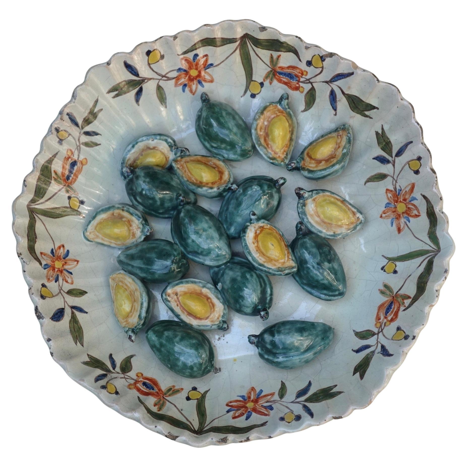 Trompe L’oeil Footed Dish, Faenza, 17th Century