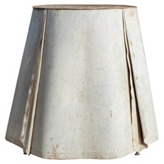 Trompe L'oeil Galvanized Steel Draped Occasional Table, Made in Italy