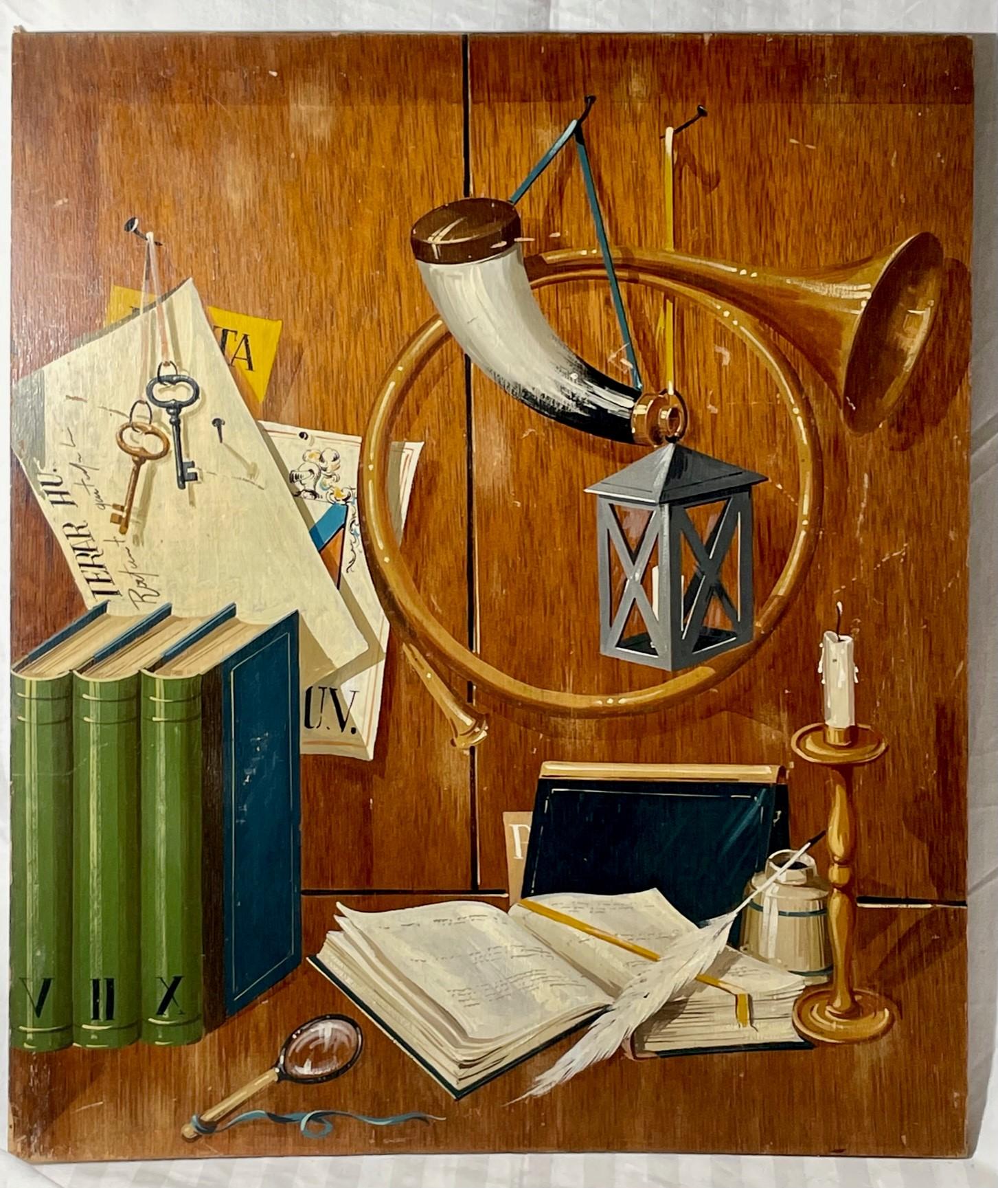 Trompe-l'oeil- Hyperrealismus, Ölgemälde, abstrakt, surrealistisch, Foto, Realismus (Land) im Angebot