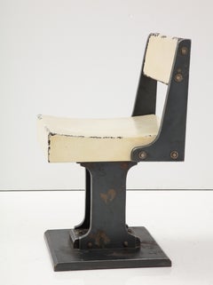 Chaise en métal Trompe L'Oeil, France, c. 1960-70