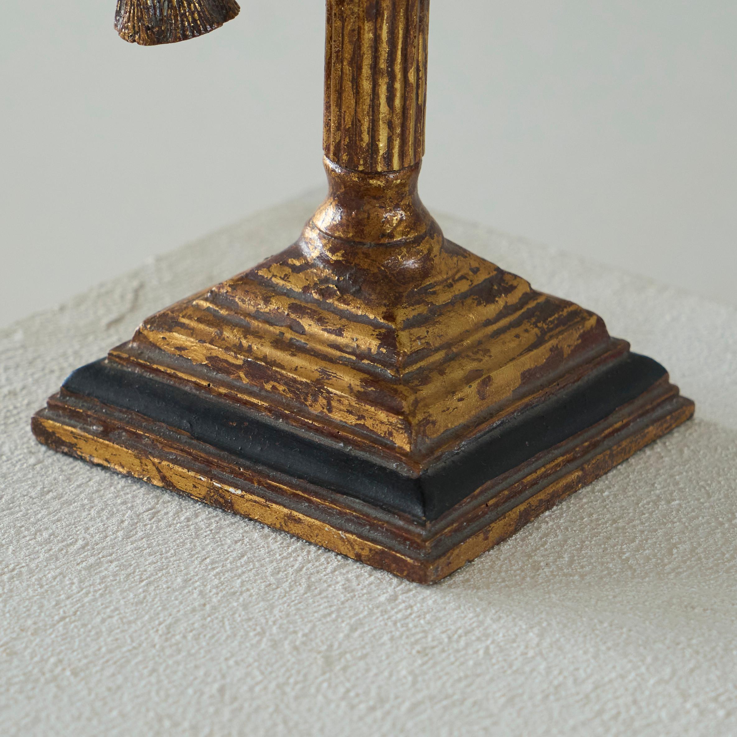 Trompe-l'œil Neoclásico Candelabro de cuerda y borla Años 70 Hecho a mano en venta
