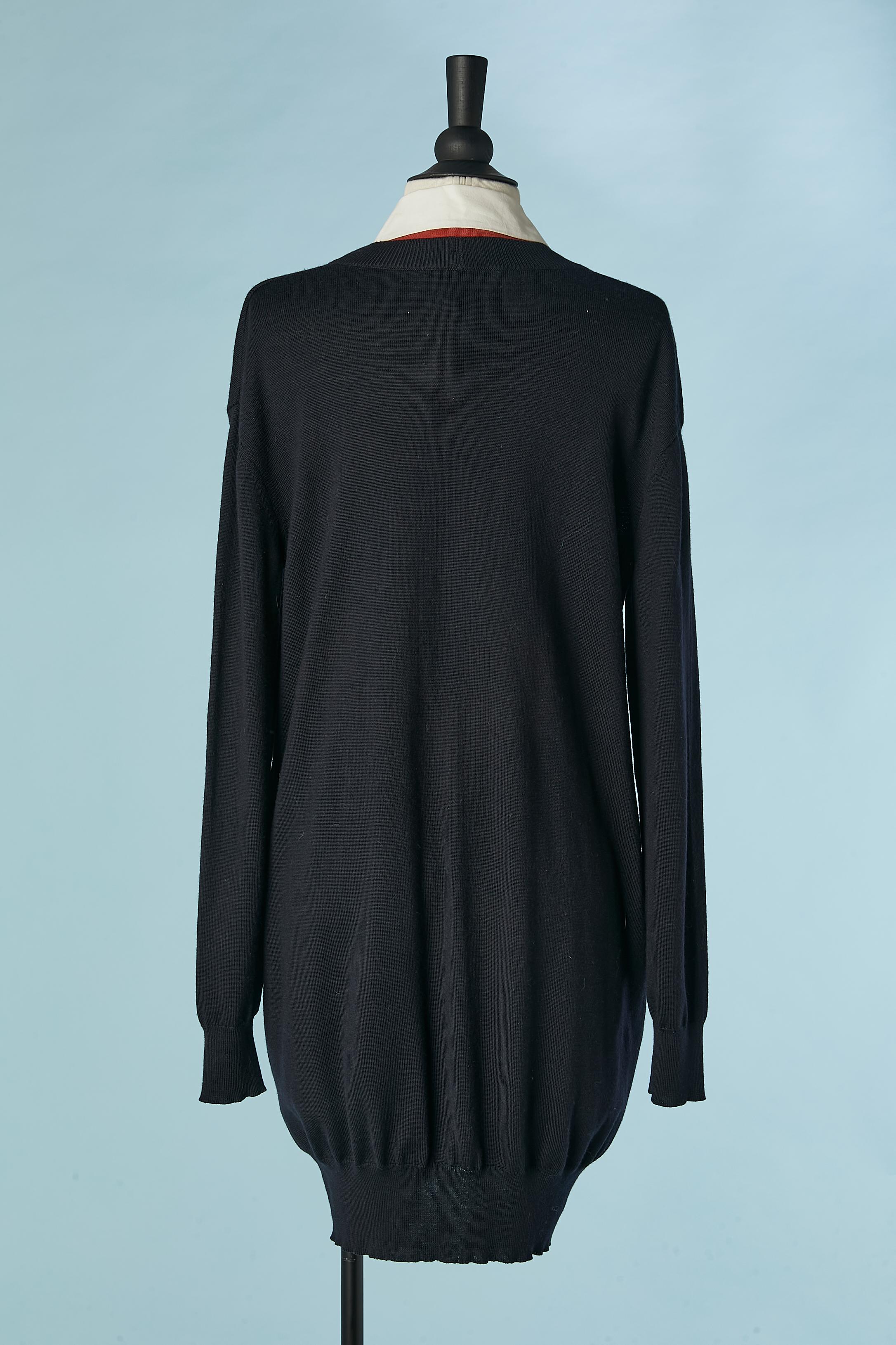 Trompe l'oeil oversize sweater with detachable shirt collar Alexander McQueen  For Sale 1
