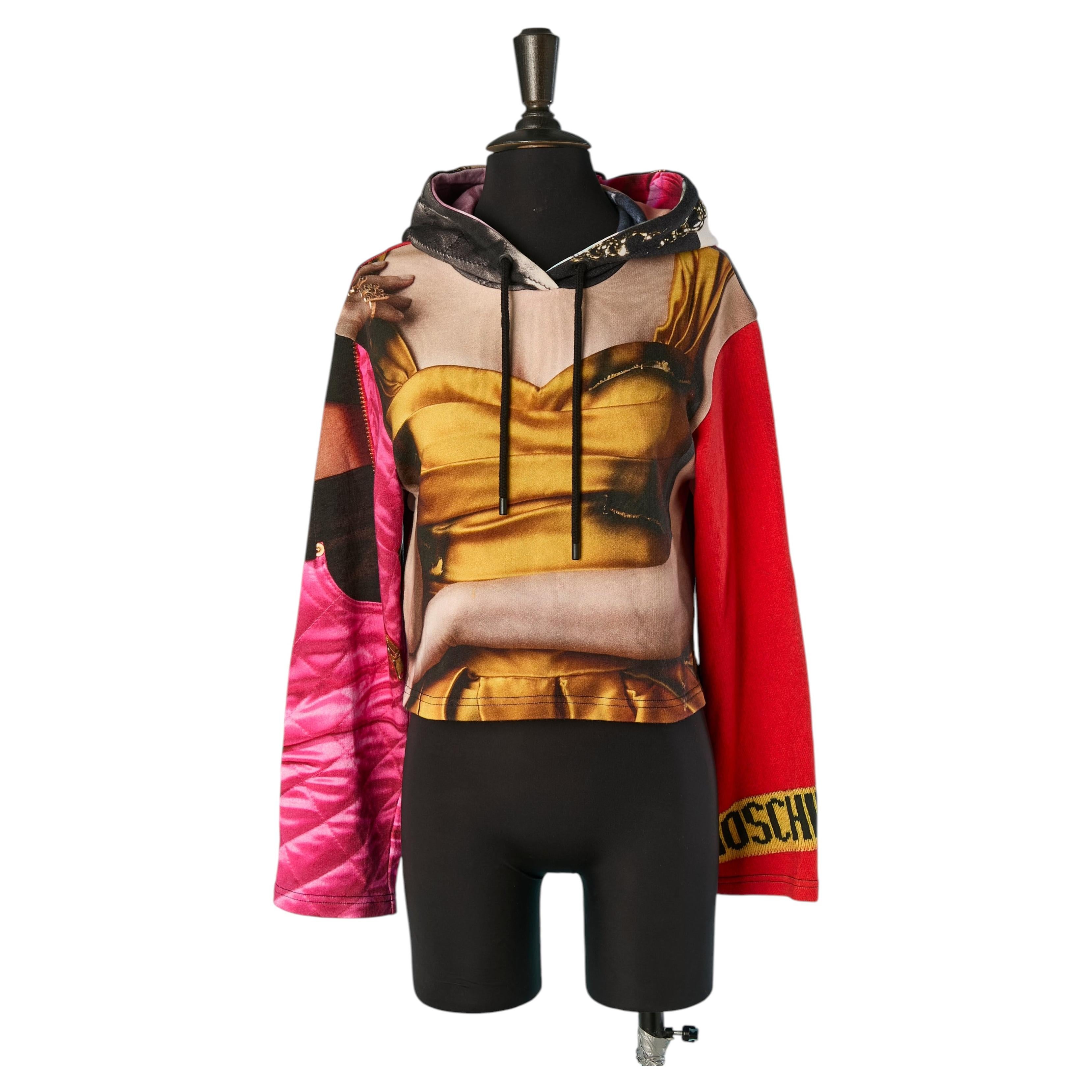 Trompe l'oeil printed hoodie MOSCHINO COUTURE