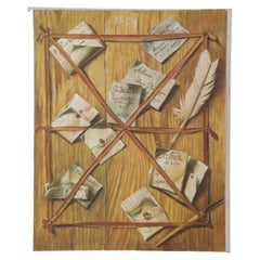 Trompe l'oeil Still Life Painting of Letters