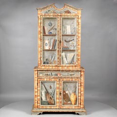 Trompe L'Oeil Two-Part Cabinet