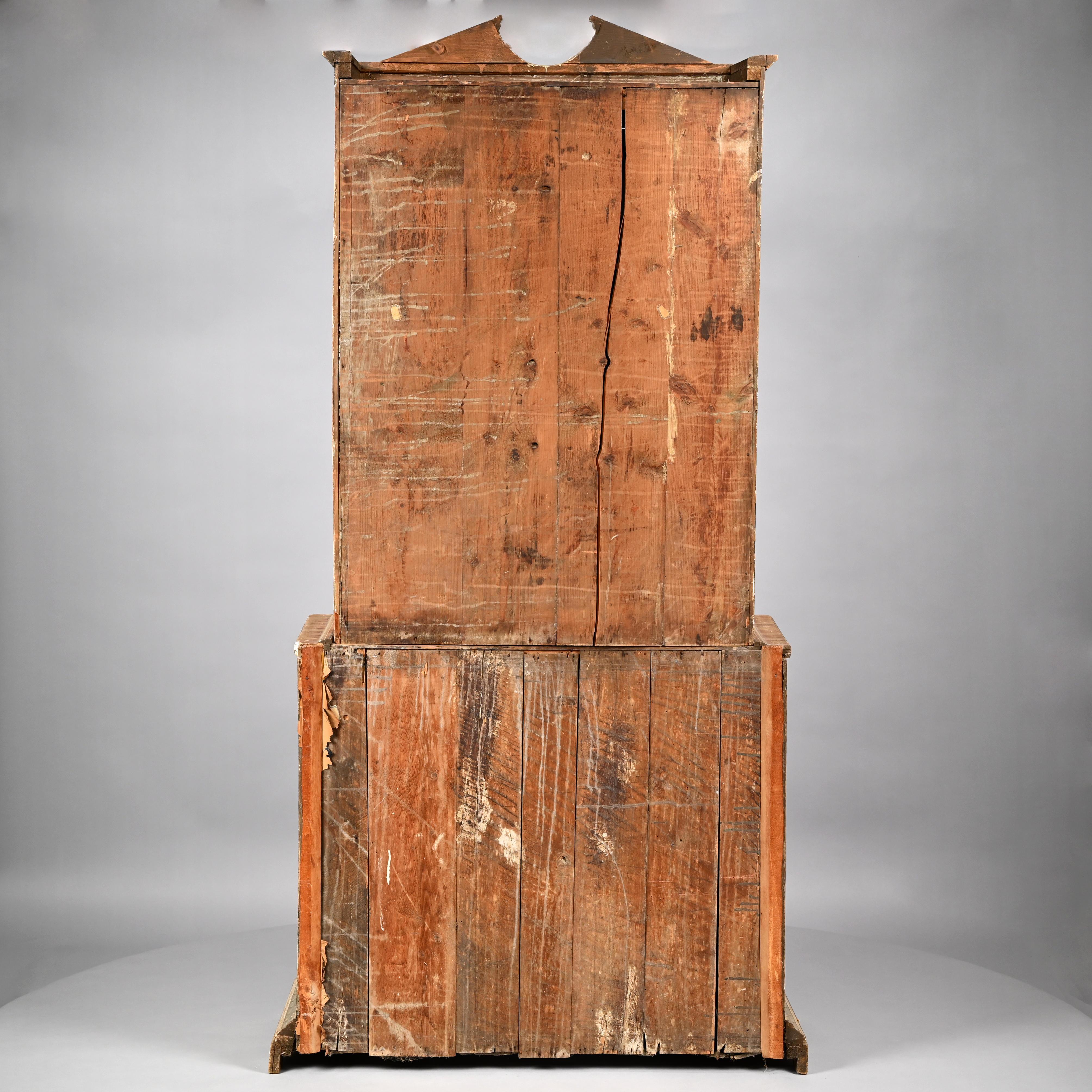 Early 20th Century Trompe L'Oeil Two-Part Cabinet For Sale