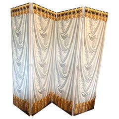 Vintage Trompe L'Oeil Wallpaper Four Panel Screen