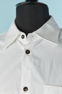 "Trompe l'oeil " white cotton dress DSQUARED2