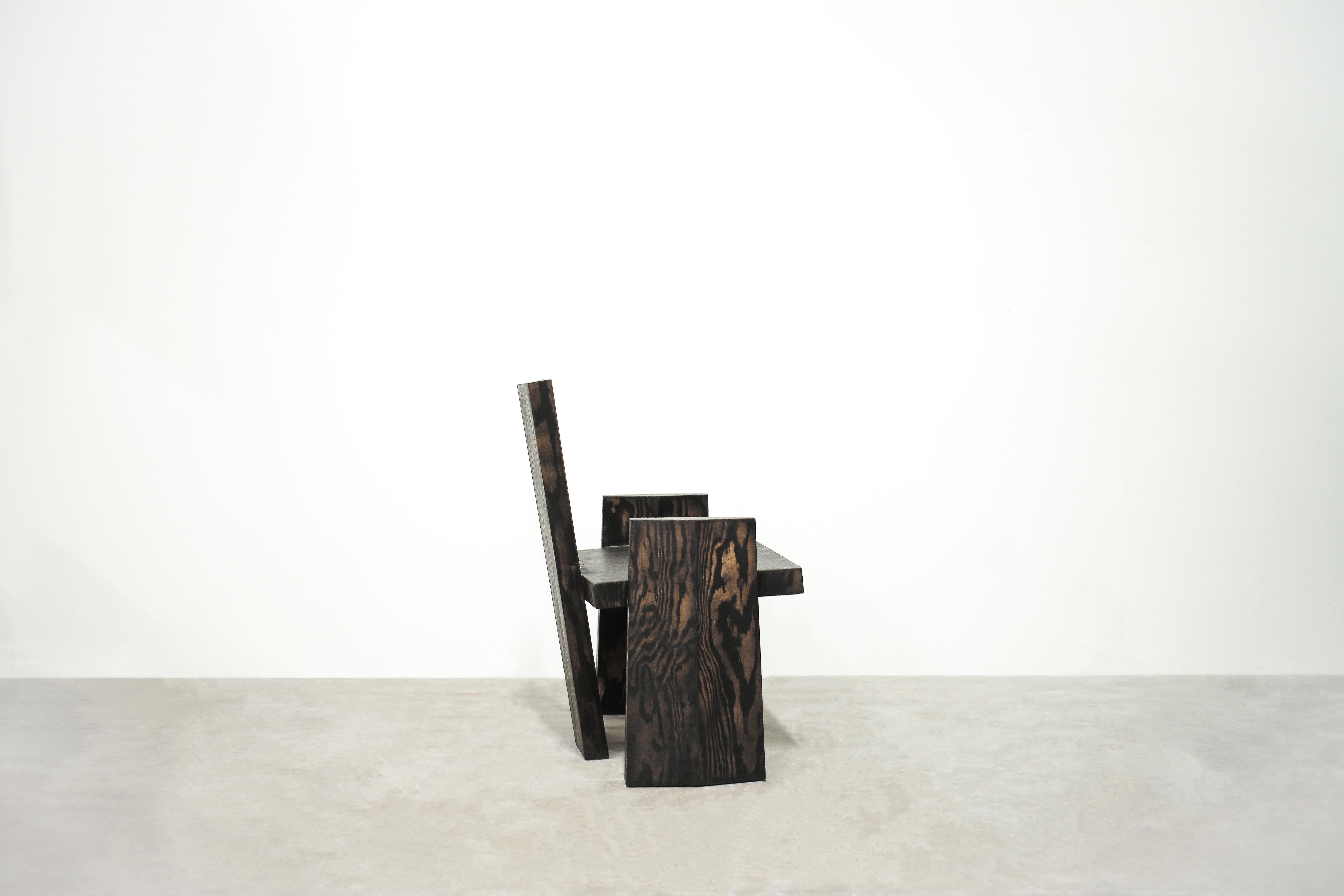 Other Pigmented Oil Waxed, Limited Edition Plywood Chair by Lucas Tyra Morten For Sale