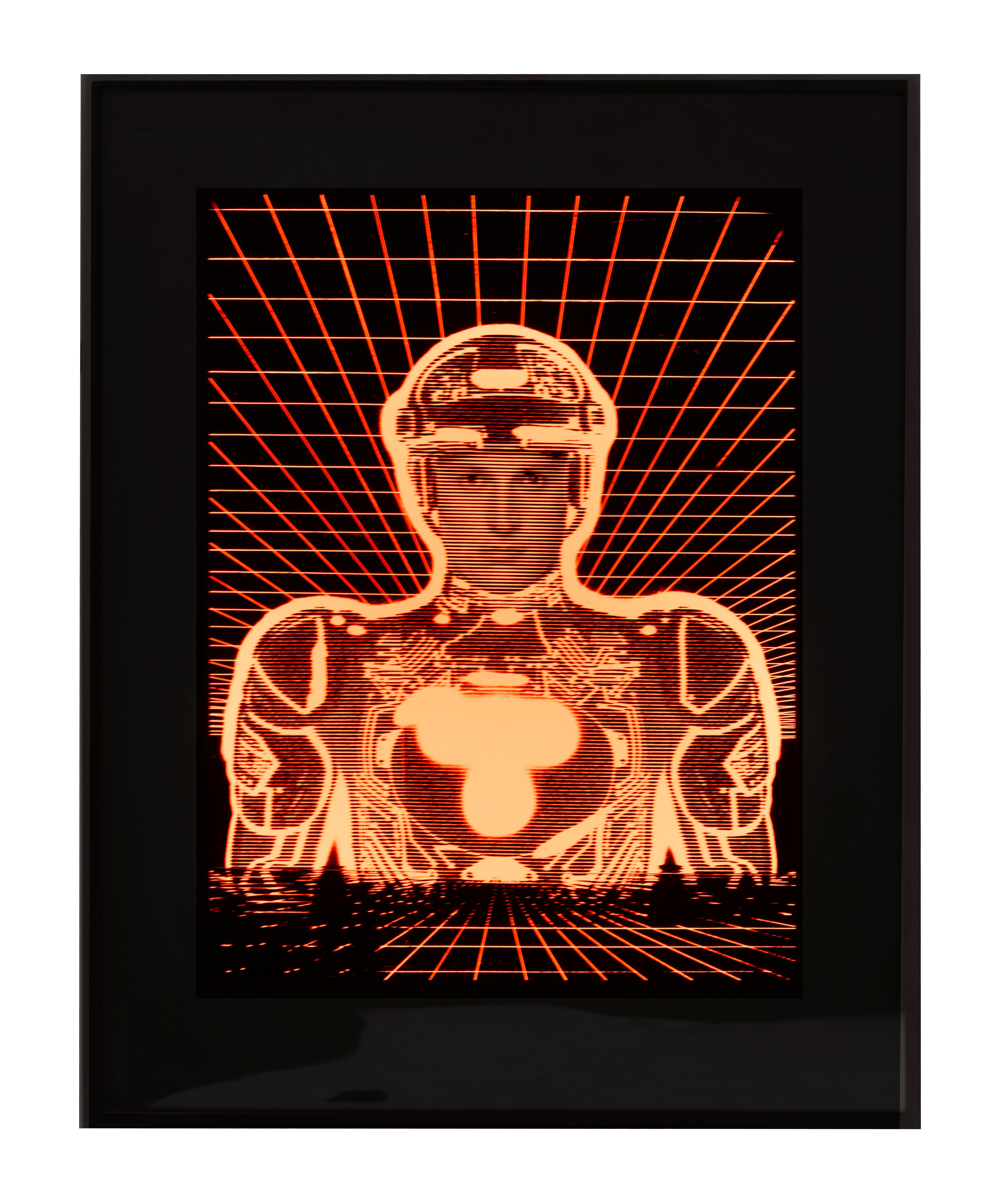 Preliminary mixed-media artwork for the 1982 film Tron. This American science fiction film was written and directed by Steven Lisberger from a story by Lisberger and Bonnie MacBird, and stars Jeff Bridges. The techniques used in making the film were